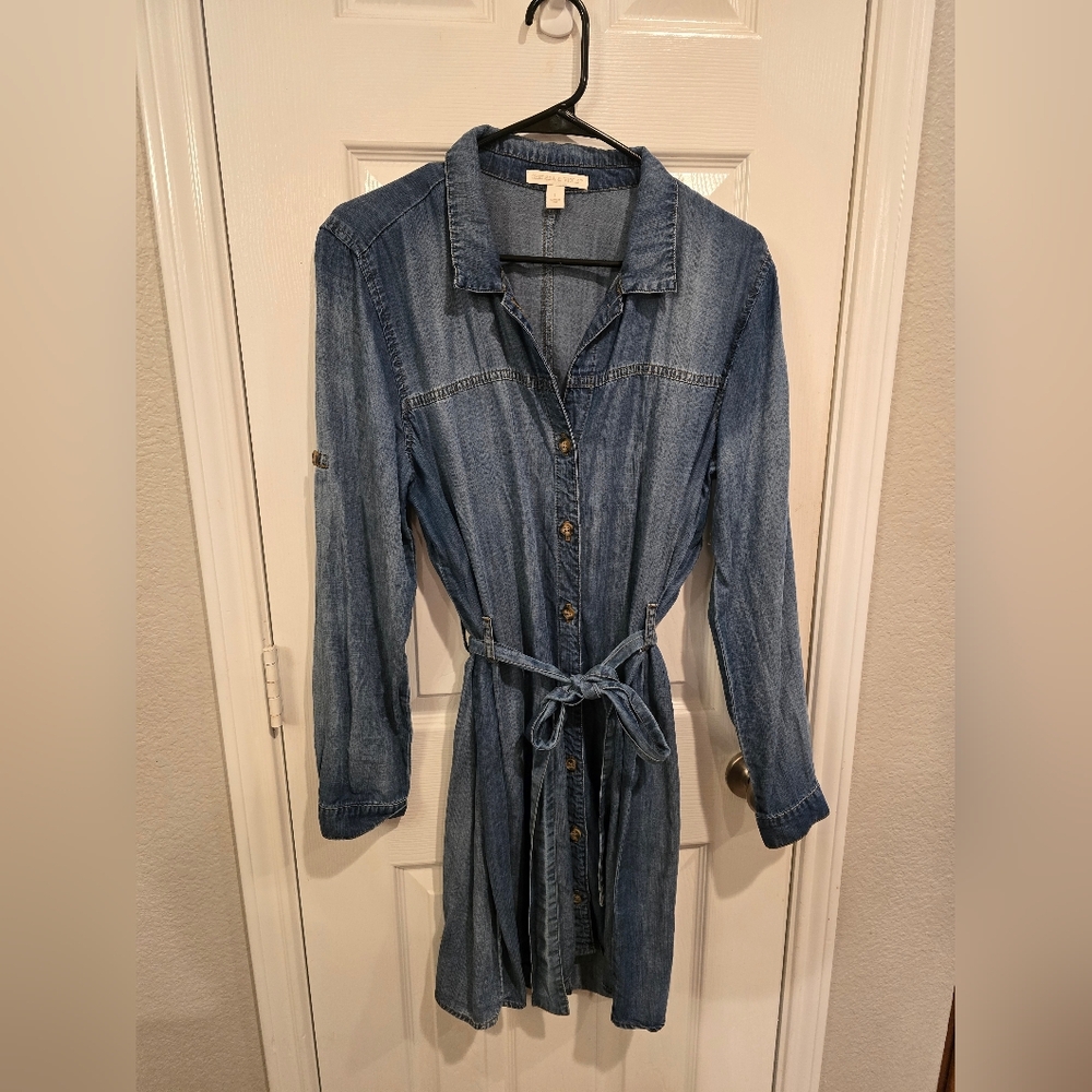 Chelsea & Violet Blue Denim Shirt Dress
